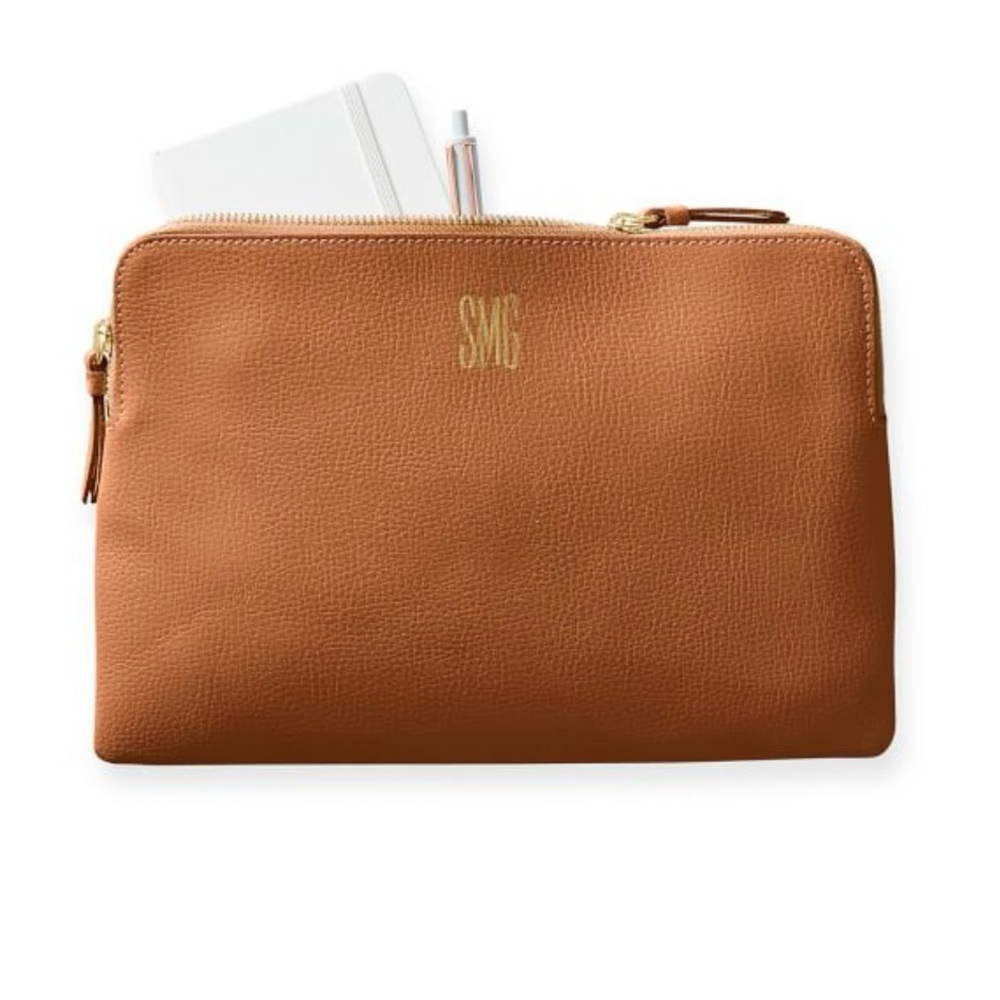 MArk & GRAHAM EVERYDAY ITALIAN LEATHER ZIPPER POUCH